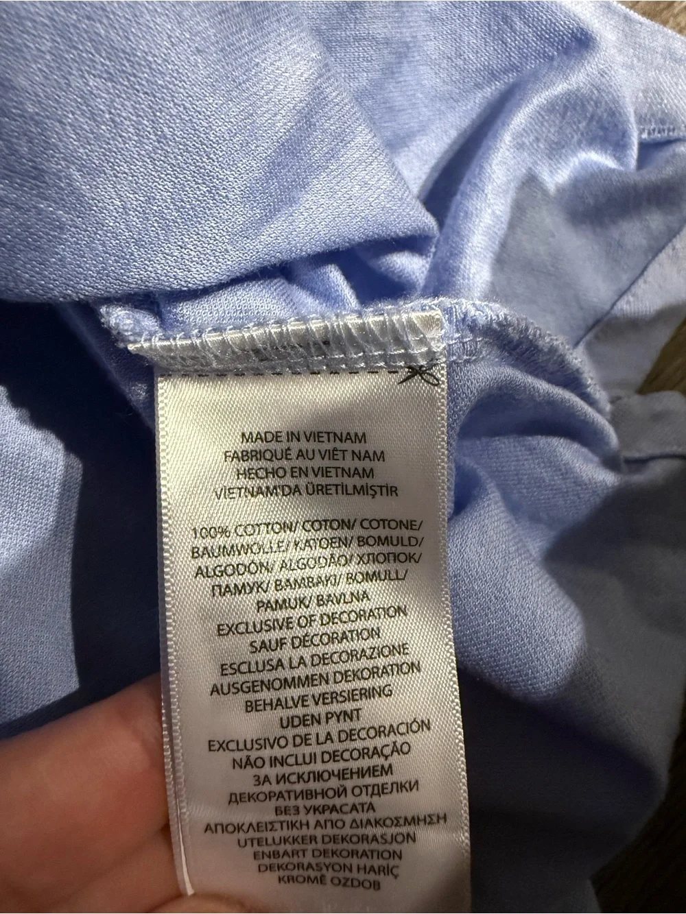 Ralph Lauren Light Blue Polo with White Trim